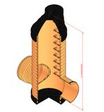 Pozo SANECOR® DN1200 con entrada y salida soldada para colector de DN800 H=2